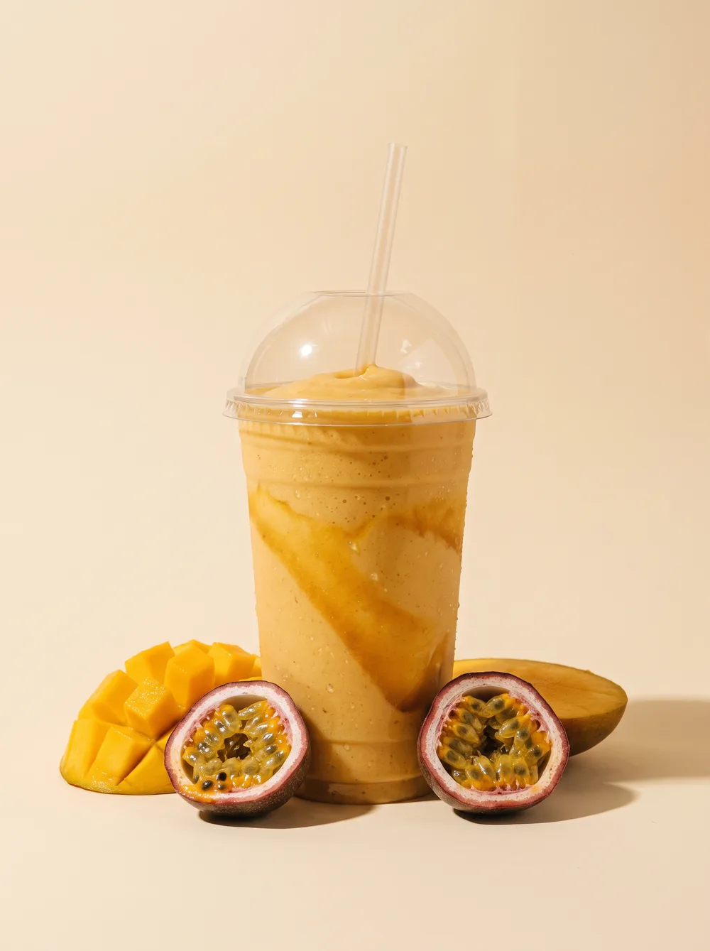 Protein shake Tropical servi par la borne SHAKR